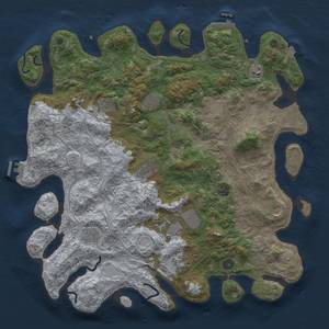 Thumbnail Rust Map: Procedural Map, Size: 4500, Seed: 2049509480, 19 Monuments