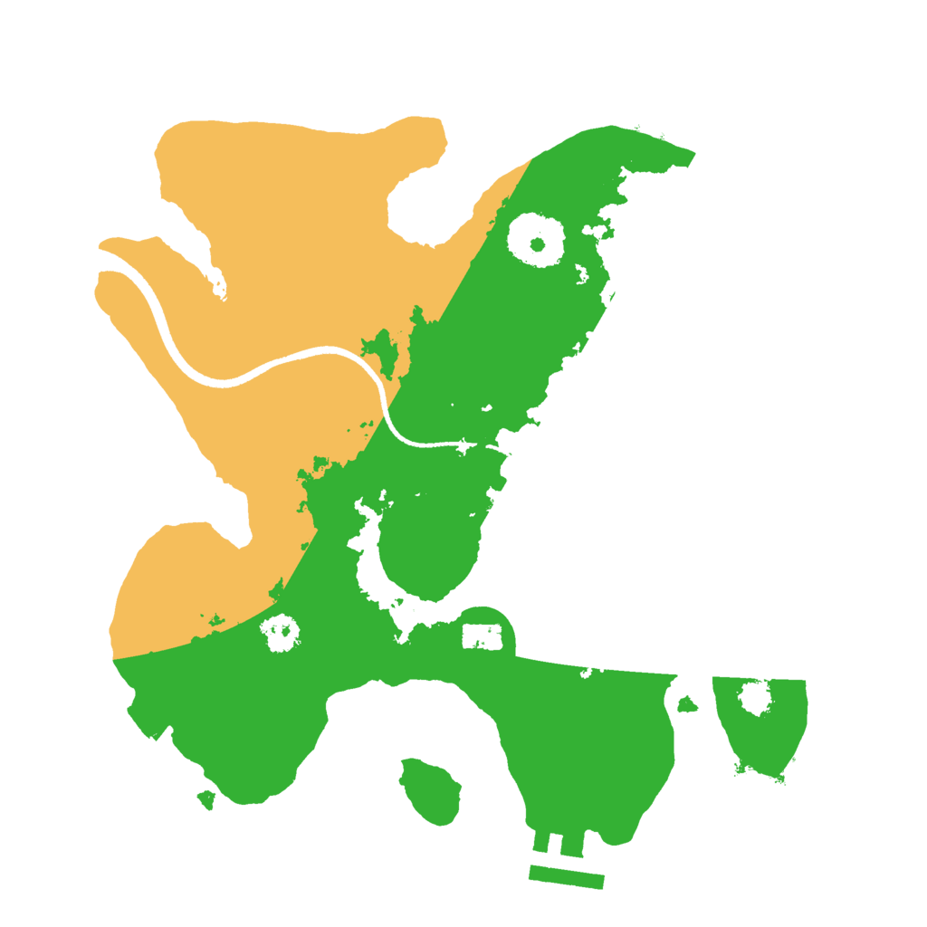 Biome Rust Map: Procedural Map, Size: 2500, Seed: 196786343