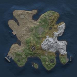 Thumbnail Rust Map: Procedural Map, Size: 2500, Seed: 196786343, 10 Monuments