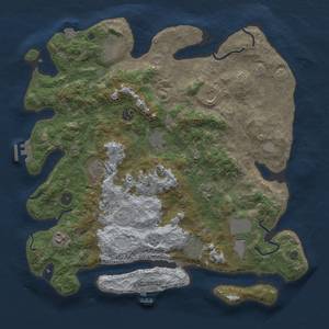 Thumbnail Rust Map: Procedural Map, Size: 4096, Seed: 11450, 18 Monuments