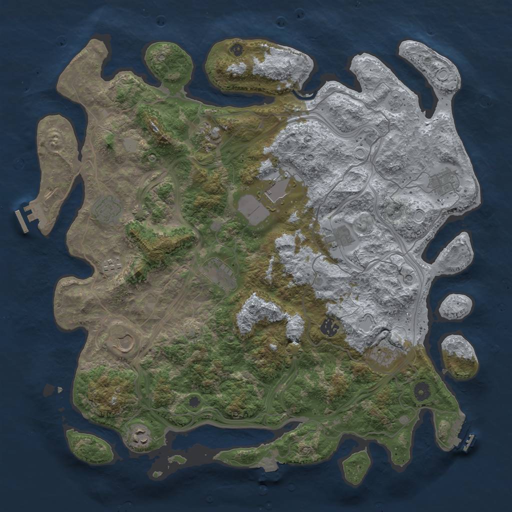 Rust Map: Procedural Map, Size: 4300, Seed: 7456819, 19 Monuments