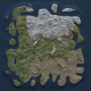 Thumbnail Rust Map: Procedural Map, Size: 4500, Seed: 1540974428, 19 Monuments