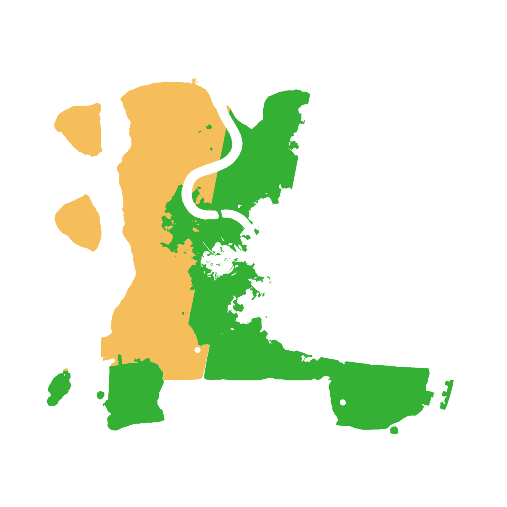 Biome Rust Map: Procedural Map, Size: 2500, Seed: 33015