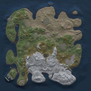 Thumbnail Rust Map: Procedural Map, Size: 3500, Seed: 1618768990, 18 Monuments