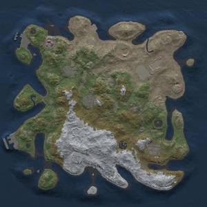 Thumbnail Rust Map: Procedural Map, Size: 3700, Seed: 52619869, 17 Monuments