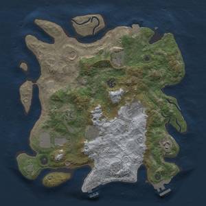 Thumbnail Rust Map: Procedural Map, Size: 3500, Seed: 12388380, 17 Monuments