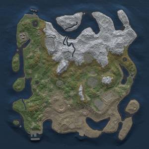 Thumbnail Rust Map: Procedural Map, Size: 3500, Seed: 1246955968, 15 Monuments