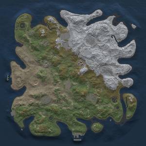 Thumbnail Rust Map: Procedural Map, Size: 4000, Seed: 913296233, 19 Monuments