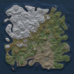 Thumbnail Rust Map: Procedural Map, Size: 4500, Seed: 1204082456, 19 Monuments