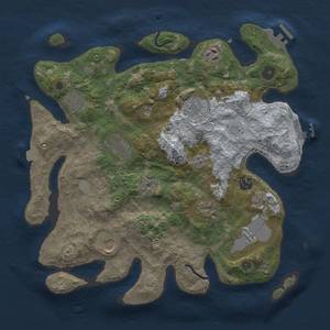 Thumbnail Rust Map: Procedural Map, Size: 3600, Seed: 483739212, 17 Monuments