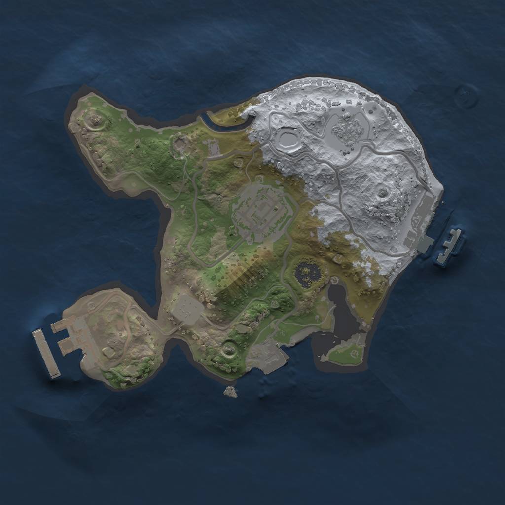 Rust Map: Procedural Map, Size: 2000, Seed: 426394, 7 Monuments