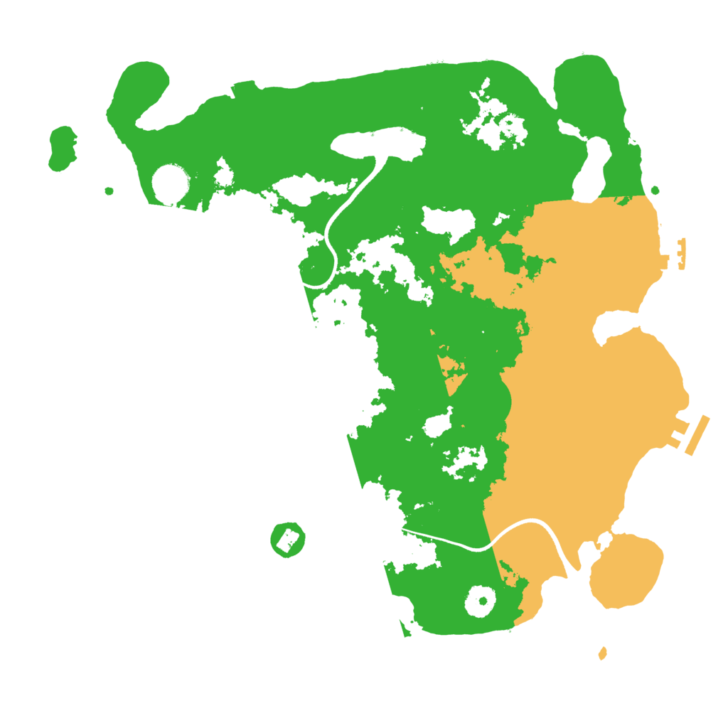 Biome Rust Map: Procedural Map, Size: 3500, Seed: 20240401