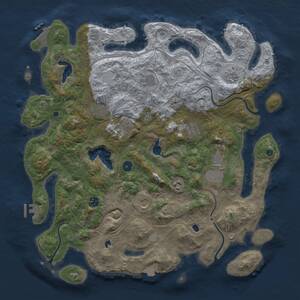 Thumbnail Rust Map: Procedural Map, Size: 4500, Seed: 1948233341, 16 Monuments