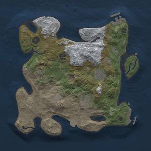 Thumbnail Rust Map: Procedural Map, Size: 3000, Seed: 245147, 12 Monuments