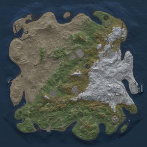 Thumbnail Rust Map: Procedural Map, Size: 4500, Seed: 1370179450, 19 Monuments