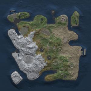 Thumbnail Rust Map: Procedural Map, Size: 3000, Seed: 304516161, 15 Monuments