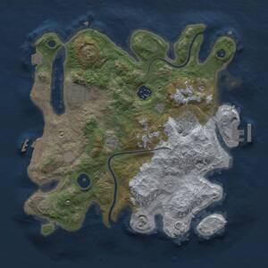 Thumbnail Rust Map: Procedural Map, Size: 3000, Seed: 19791031, 10 Monuments