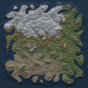 Thumbnail Rust Map: Procedural Map, Size: 4999, Seed: 1234, 19 Monuments