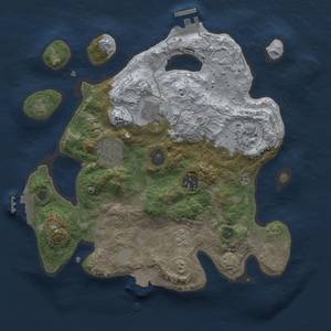 Thumbnail Rust Map: Procedural Map, Size: 3000, Seed: 678244348, 12 Monuments