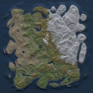 Thumbnail Rust Map: Procedural Map, Size: 4500, Seed: 458359023, 16 Monuments