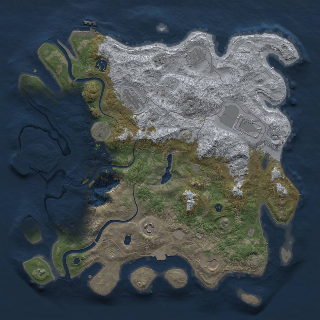 Rust Map: Procedural Map, Size: 4000, Seed: 56871125, 15 Monuments