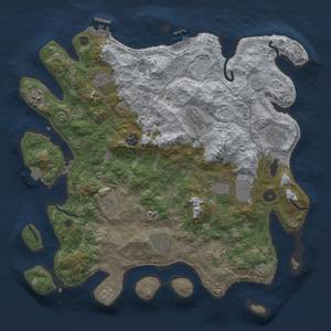 Thumbnail Rust Map: Procedural Map, Size: 4000, Seed: 56871125, 18 Monuments