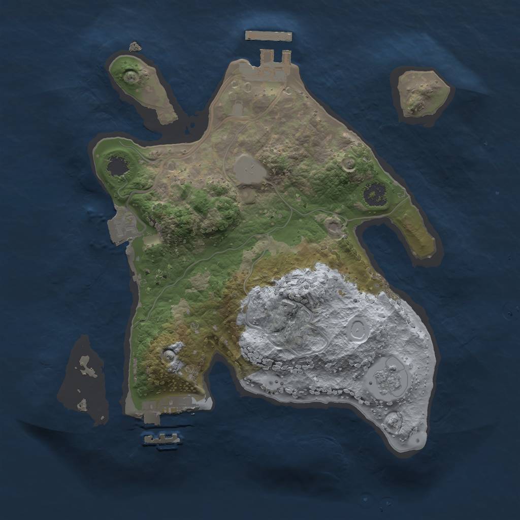 Rust Map: Procedural Map, Size: 2250, Seed: 4082, 6 Monuments