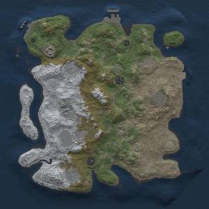 Thumbnail Rust Map: Procedural Map, Size: 3500, Seed: 717397620, 16 Monuments