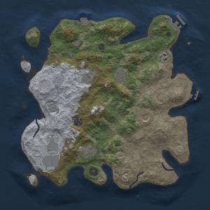 Thumbnail Rust Map: Procedural Map, Size: 3500, Seed: 565613095, 16 Monuments