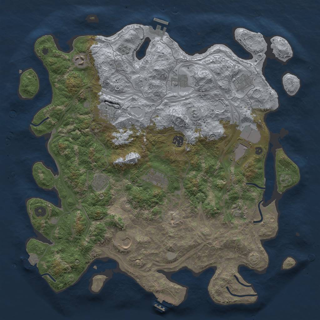 Rust Map: Procedural Map, Size: 4250, Seed: 162935071, 19 Monuments