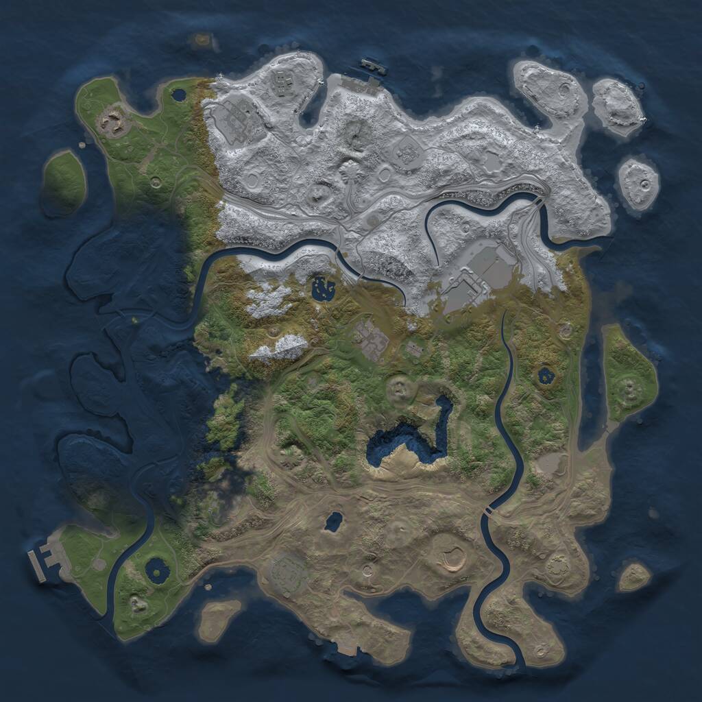 Rust Map: Procedural Map, Size: 4250, Seed: 162935071, 15 Monuments