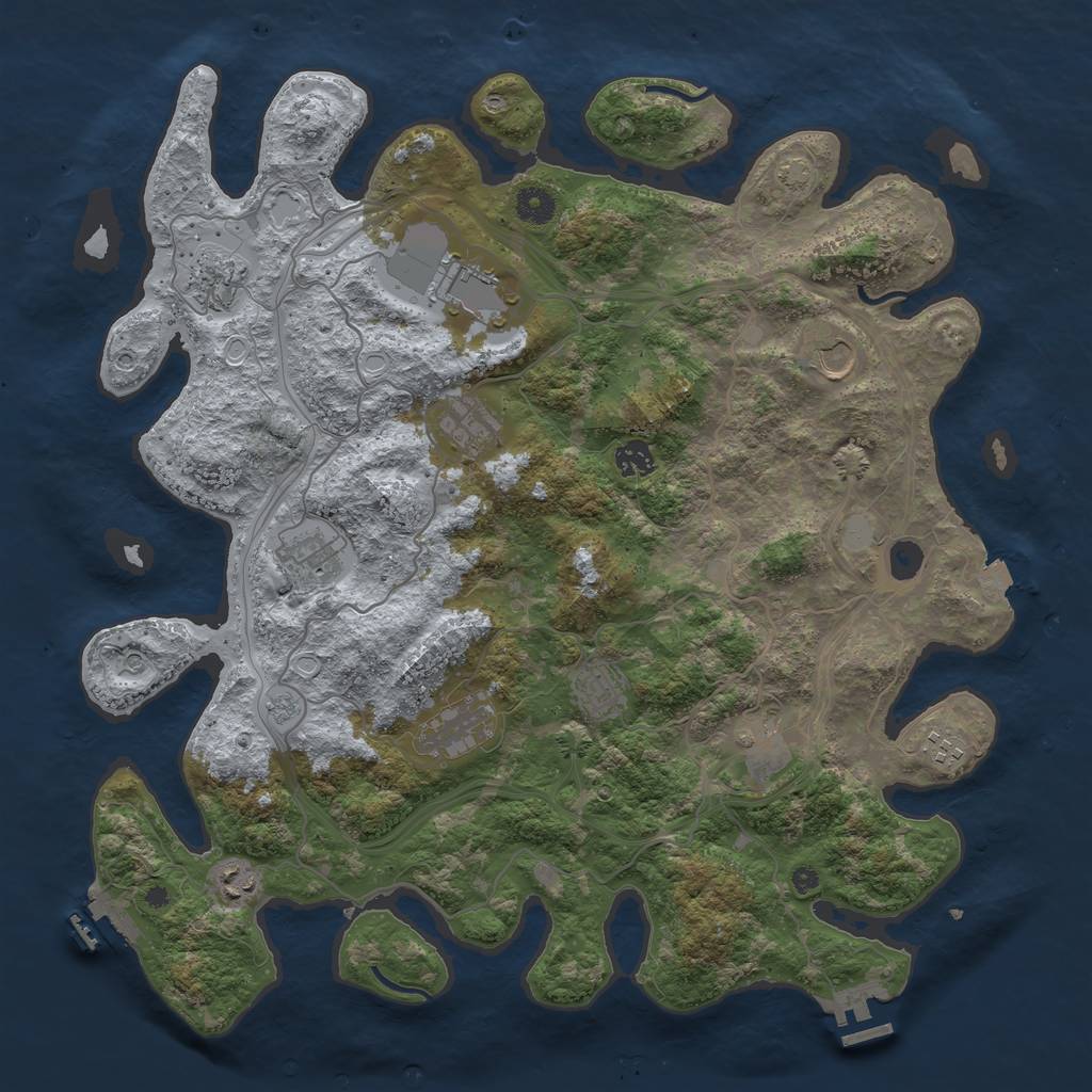 Rust Map: Procedural Map, Size: 4250, Seed: 1481976083, 19 Monuments