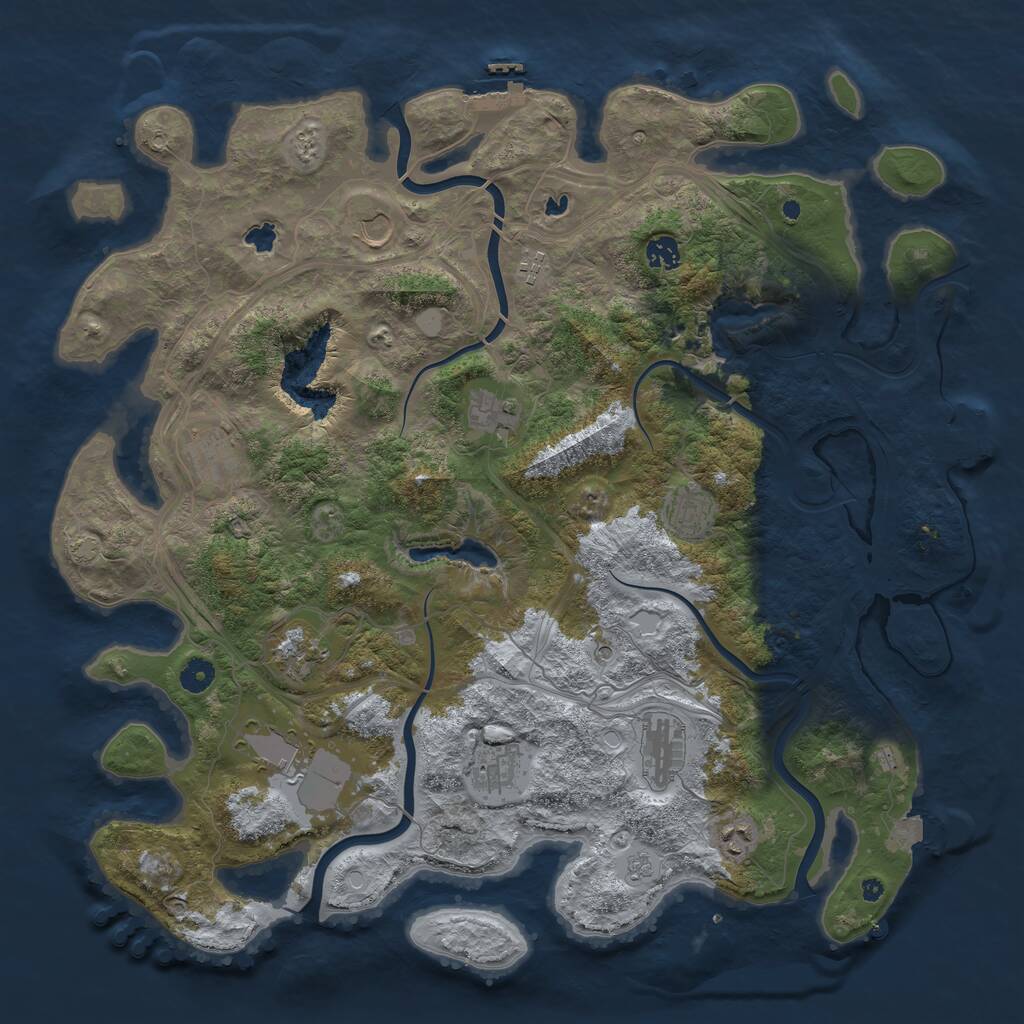 Rust Map: Procedural Map, Size: 4500, Seed: 1582167248, 17 Monuments