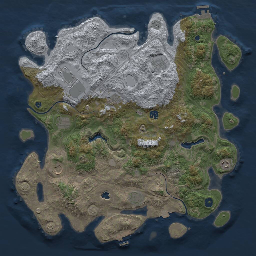 Rust Map: Procedural Map, Size: 4250, Seed: 862, 15 Monuments