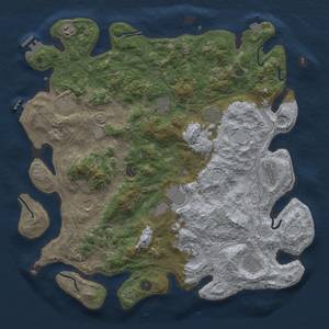 Thumbnail Rust Map: Procedural Map, Size: 4500, Seed: 890221381, 19 Monuments