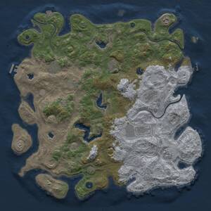 Thumbnail Rust Map: Procedural Map, Size: 4500, Seed: 890221381, 16 Monuments