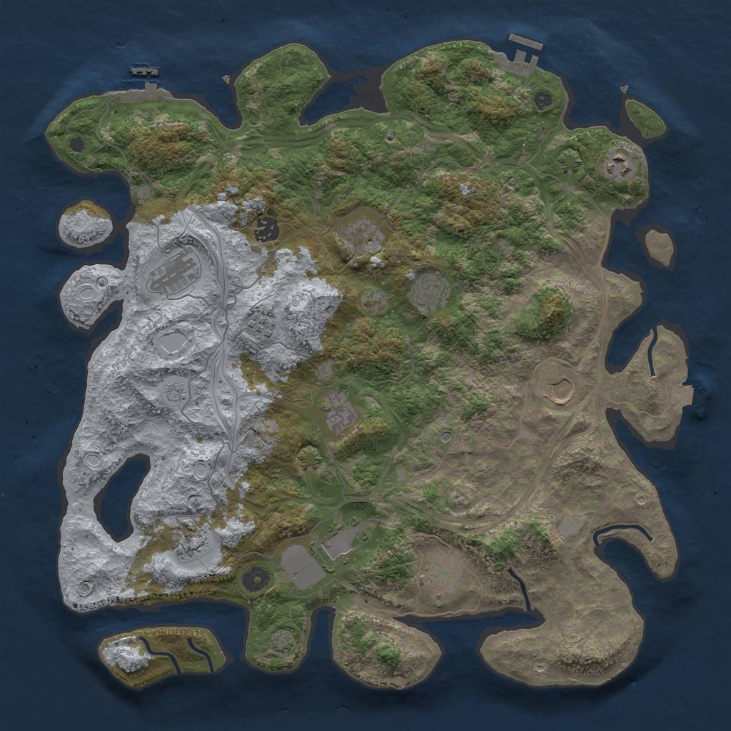 Rust Map: Procedural Map, Size: 4250, Seed: 49400416, 19 Monuments