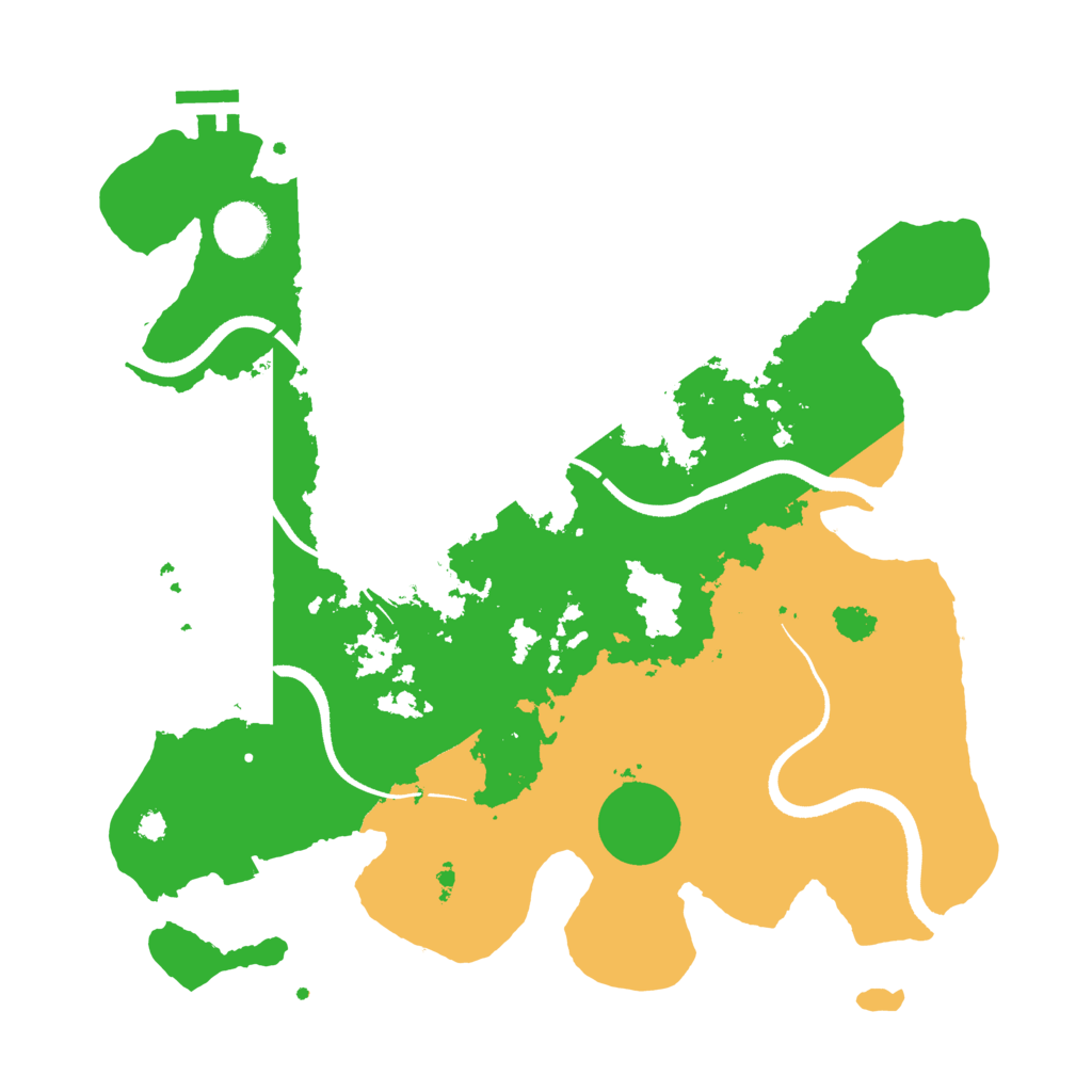 Biome Rust Map: Procedural Map, Size: 3500, Seed: 264887553