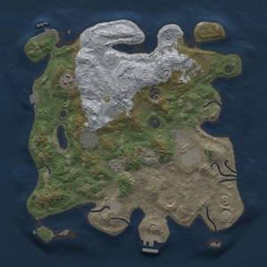 Thumbnail Rust Map: Procedural Map, Size: 3500, Seed: 264887553, 15 Monuments