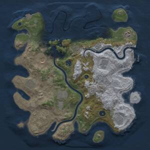 Thumbnail Rust Map: Procedural Map, Size: 3750, Seed: 623271764, 16 Monuments