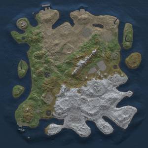 Thumbnail Rust Map: Procedural Map, Size: 3800, Seed: 1556755374, 18 Monuments