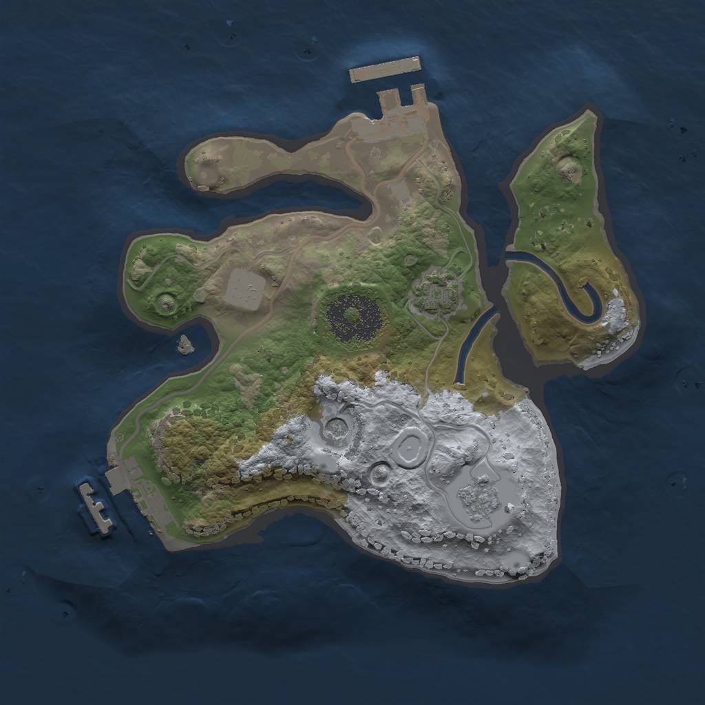 Rust Map: Procedural Map, Size: 2000, Seed: 1199, 8 Monuments