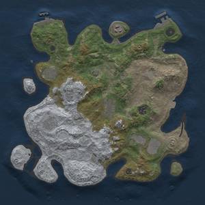 Thumbnail Rust Map: Procedural Map, Size: 3500, Seed: 939160210, 15 Monuments