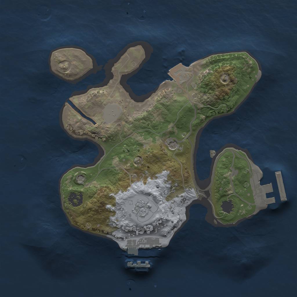 Rust Map: Procedural Map, Size: 2000, Seed: 1196020649, 7 Monuments