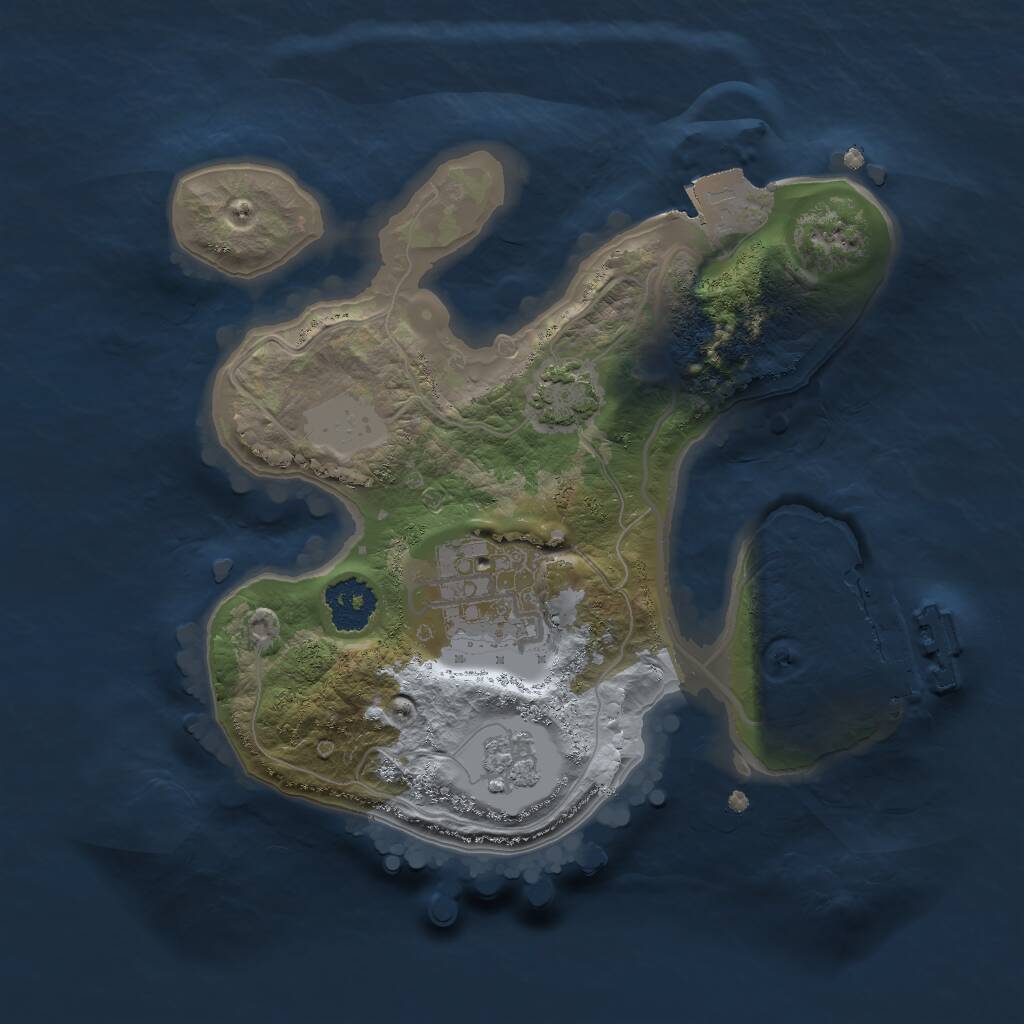 Rust Map: Procedural Map, Size: 2000, Seed: 1196020649, 5 Monuments
