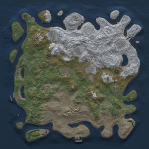 Thumbnail Rust Map: Procedural Map, Size: 4500, Seed: 2015738093, 19 Monuments