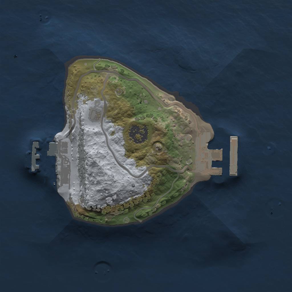 Rust Map: Procedural Map, Size: 1500, Seed: 1206566221, 5 Monuments