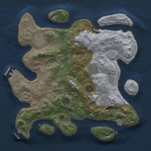 Thumbnail Rust Map: Procedural Map, Size: 3250, Seed: 18845, 14 Monuments