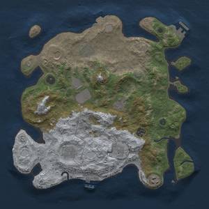 Thumbnail Rust Map: Procedural Map, Size: 3550, Seed: 49177770, 16 Monuments