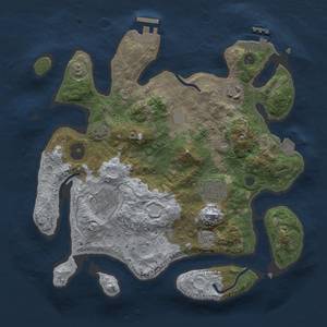 Thumbnail Rust Map: Procedural Map, Size: 3000, Seed: 1112871064, 12 Monuments